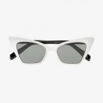 Sunglasses Saint Laurent White Cat-Eye Acetate Sunglasses